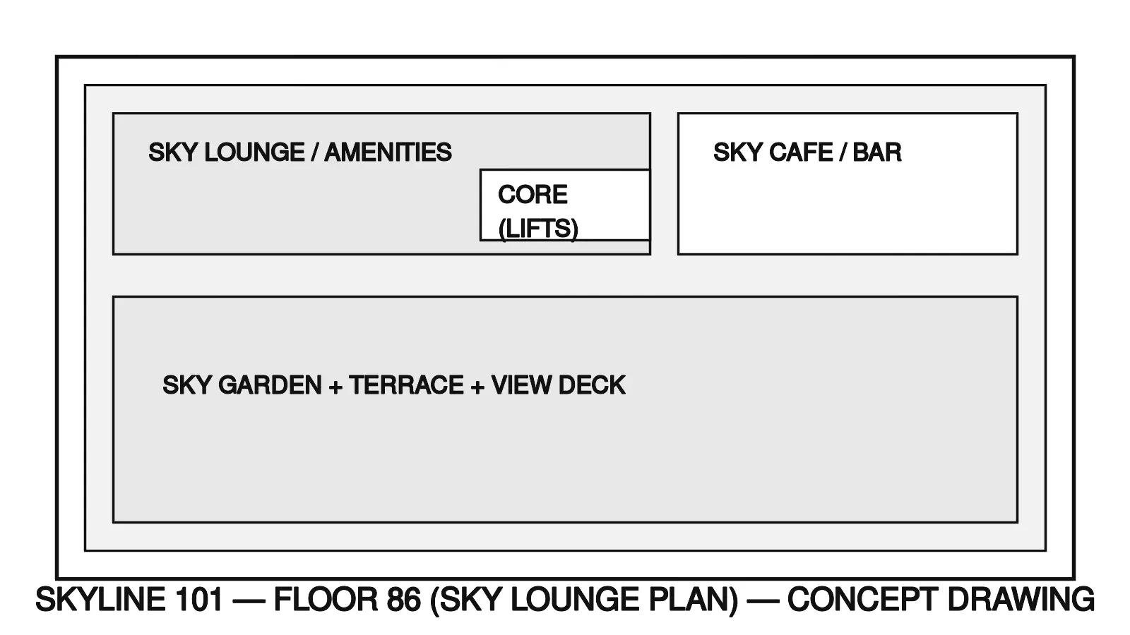 Sky lounge amenities plan